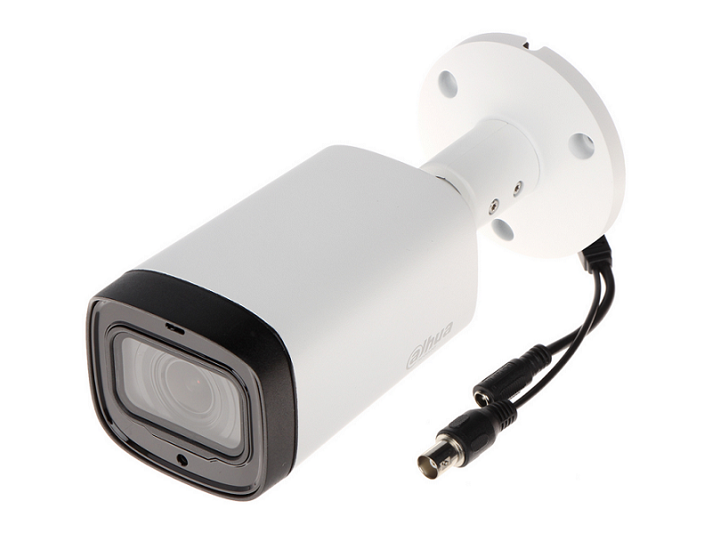 ZESTAW DO MONITORINGU Dahua 4x kamera nocna Motozoom HAC-HFW1500R-Z-IRE6-A-2712, 5 Mpx, promiennik na 60 metrów, mikrofon
